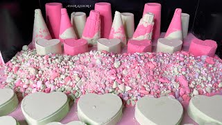 ASMR Baking Soda | Pink & Green Crush with Pebbles | #oddlysatisfying #relaxing