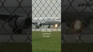 @united airlines Airbus A320 landing at Chicago O'Hare Runway 28C #aviangers #planespotting