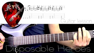 Disposable Heroes Guitar Lesson - Metallica (with tabs)