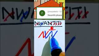 NWANTITI  Name Logo Design #trending #art #logo #viral #youtubeshorts #shorts