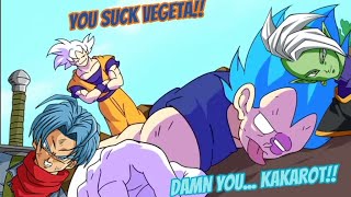 Future Trunks and Zamasu react to GOKU VS VEGETA, cartoon by @kishinpain