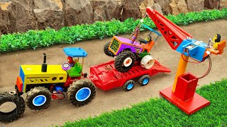 Top diy tractor making mini Construction Vehicle rescue tractor | diy mini crane excavator