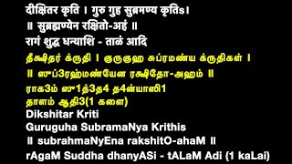 115 SubrahmaNyEna rakshitO(a)haM- MuthuswAmy Deekshitar Suddha dhanyASi Adi Voice ShyAmaLA DandapANI