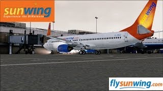 FSX -Sunwing Airlines 737 landing in Flytampa buffalo