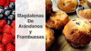 Magdalenas (Muffins) de Arándanos y Frambuesas