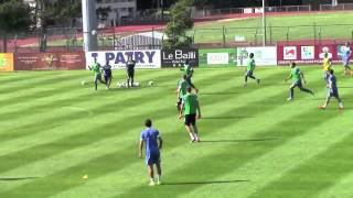 Séance entrainement football - ESTAC - Jeu de conservation avec appuis