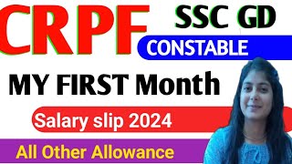 SSC GD CRPF Constable First Month Salary Silp 2024💥 DA HRA TA All OTHER Allowance