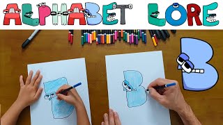 How To Draw Alphabet Lore - Letter B - Easy Drawing Tutorial for Beginners