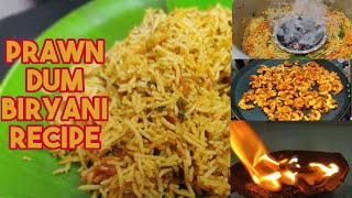 Prawn Dum biryani recipe|Dum biryani recipe|Prawn briyani recipe