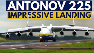 4K World's Biggest Plane AWESOME WHEELIE Landing: RAF Brize Norton (Antonov An-225 Mriya arrival UK)