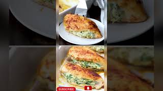 Spinach Stuffed Chicken 🍗 😮😋 #shortvideo #viral