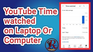 how to check YouTube time watched on computer or laptop