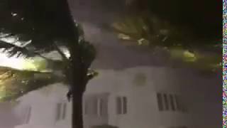 "Huracán Irma en este preciso momento en South Beach /Miami"