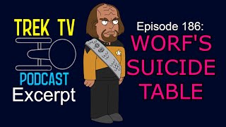 Trek TV Podcast Excerpt - Worf's Suicide Table (Episode 186 covering TNG S4E17 "Night Terrors")