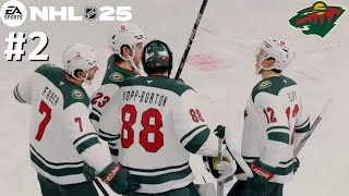 NHL 25: Be A Pro #2 - Making Big Saves & First Shutout | Minnesota Wild | Goalie & Player