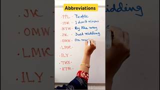 Abbreviations in English. #shorts #education #english #ytshorts #viral #spokenenglish