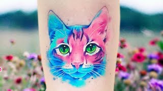 Сharming Watercolor Tattoos by Adrian Bascur