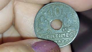 1942 FRENCH ETAT FRANCAIS 10 CENTIMES 🪙 💰 👍 👌 😃