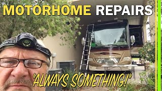 CLASS A MOTORHOME REPAIR | RV CLOTHES WASHER CLOG | ROOF LEAK REPAIR | WINDSHIELD CHIP REPAIR  EP123