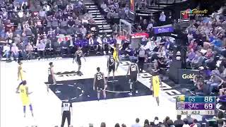 Patrick McCaw's Scary Fall at the Sacramento Kings - Vince Carter Received Flagrant Foul | March 31