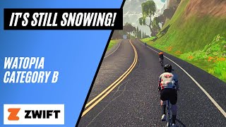 Weekend Zwift Race - Talking Snow and Outdoor Riding! // Category B // Volcano Flat Route