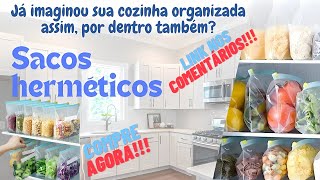 COMPRE AGORA!!! Saco Hermético   30 Unidades   Saco Para Congelar Armazenar e Organizar Alimentos