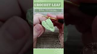 EASY Simple Leaves 💕💖 HOW TO crochet ♥ Learn to make simple crochet leaf ♥ Slow Crochet ⭐