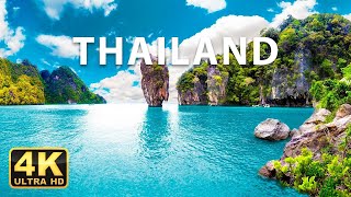 FLYING OVER THAILAND  (4K UHD) - Relaxing Music Along With Beautiful Nature Videos