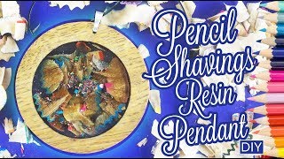 Pencil Shavings Resin Pendant DIY