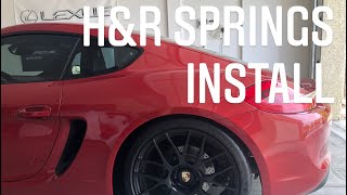 H&R Springs Install on Porsche 981 Cayman #porsche #cayman #springs