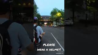 Dont be this girl… #crash #ebike #wearahelmet