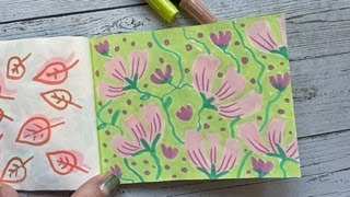 Sketchbook session - loose colourful pattern