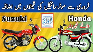 New prices February suzuki bikes in pakistan 2023 | Honda 70cc 2023 prices update