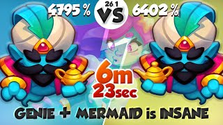 GENIE with MERMAID is INSANE - No Need for Fortuna or Zeus! 6 min 23 sec | PVP Rush Royale