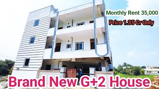 Brand New G+2 House For Sale in Hyderabad || 1.35 Cr Only || Monthly Rent 35,000