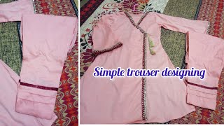 Simple trouser designing with Angrakha frock || cutting and stitching || Shagufta Sohail