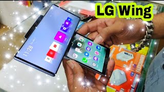 LG Wing First Impression First Look 🔥 The Craziest Swivel Phone 💥 Retail Unit Smart phone