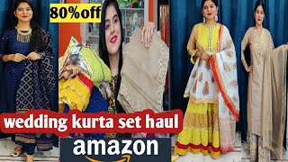 Amazon wedding kurta set haul🌟 sharara set🌟 latest partywear collection at 80% off🌟sonusunilprajapat