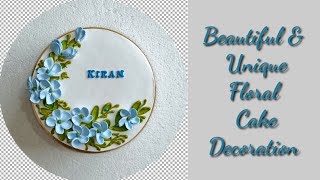 Floral cake decoration / Simple cake design/ New trick for cake decoration/ Easy cake decoration