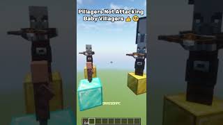 Minecraft Pillagers Not Attacking Baby Villager -||- #shorts #viral #grow #trending