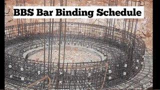 OHT BBS Bar Binding Schedule| Over Head Tank | Water Supply