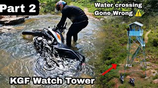 Water crossing gone wrong ⚠️ -  KGF Watchtower | Ktm 390 Adventure | Drone Shots @RajeshZmoke