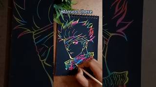 Gojo Satoru Drawing On Magic Book  #gojousatoru #anime #youtubeshorts #viral #shorts #drawing #japan