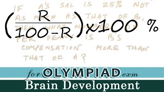 percentage formula #olympiadseries | Arindam | Brain Development