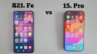 iphone 15 Pro vs Samsung S21 Fe || Speed Test