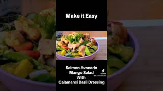 Refreshing Salmond Avocado Mango Salad with Calamansi Dressing | #SalmonAvocadoMangoSalad