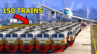 KERETA JADI LANDASAN PESAWAT ! -  Crazy Experiment of Plane Landing On Train !