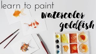 Learn to Paint Watercolor Goldfish