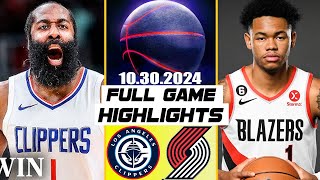 Los Angeles Clippers vs. Portland Trail Blazers (Oct/30/24) FULL GAME Highlights | NBA Season 2024