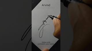 arvind name signature style #signature #signoartist #asignature